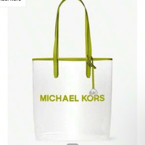 The Michael Kors Large Clear Vinyl Tote Bag NWT - Picture 1 of 4
